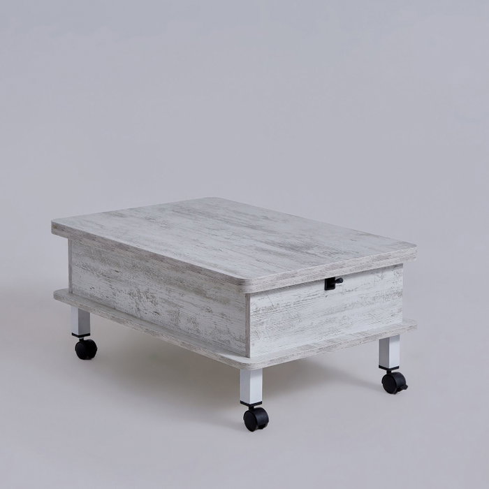 Hanah Home Helsinki Mesa de Café Blanco Antiguo